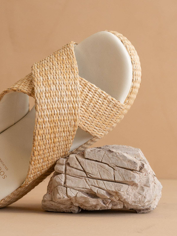 The Fresno Natural | Raffia Platform Summer Sandal