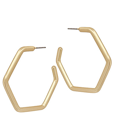 40mm Hexagon Shape Metal Hoops