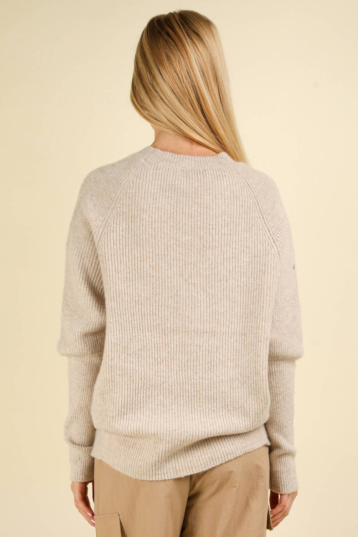 Raglan Dolman Sleeve Oversized Knit Sweater Top