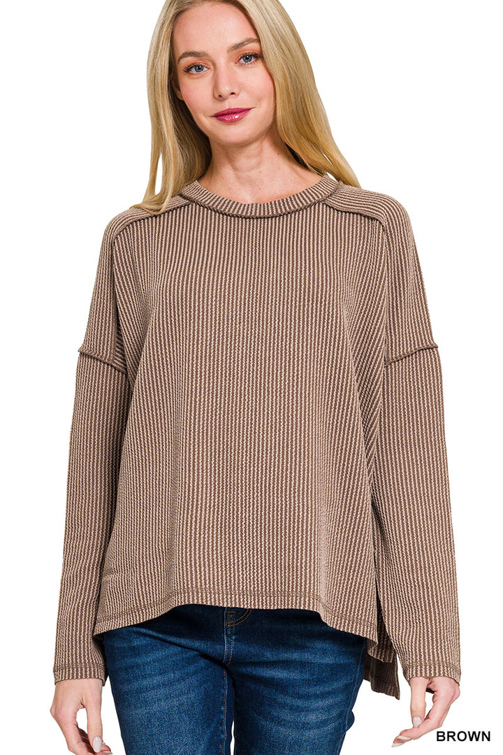 Carrie Ribbed Long Sleeve Top