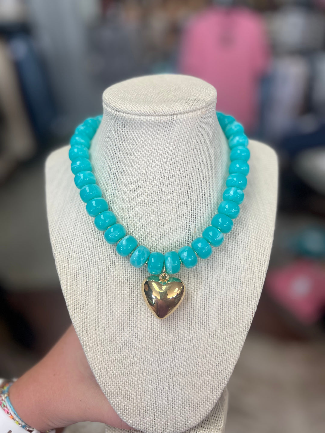 Caribbean Heart Beaded
Necklace