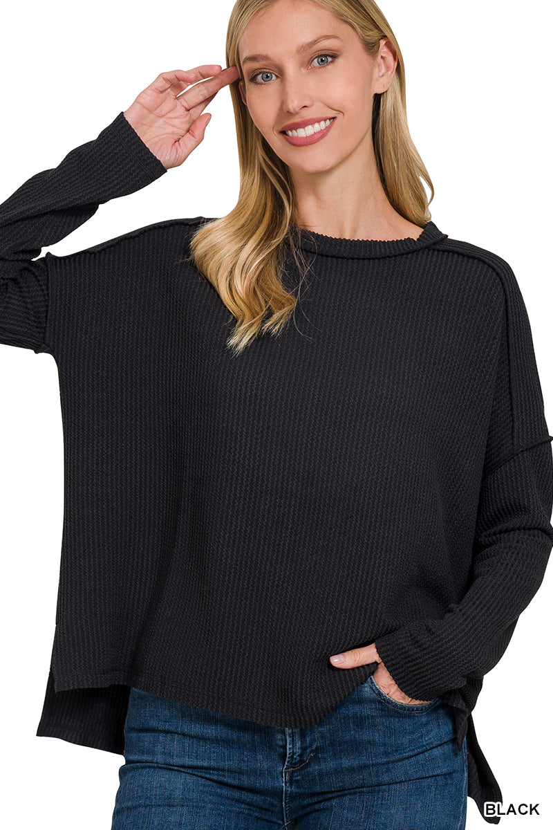 Carrie Ribbed Long Sleeve Top