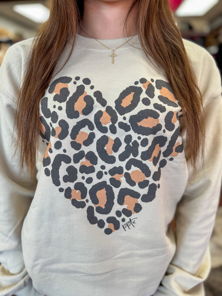 Leopard Heart Sweatshirt