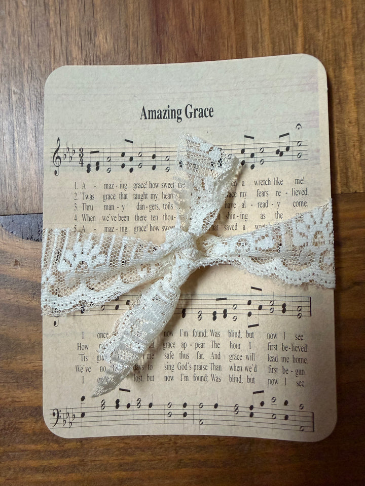 Vintage Inspired Amazing Grace Hymn Printed