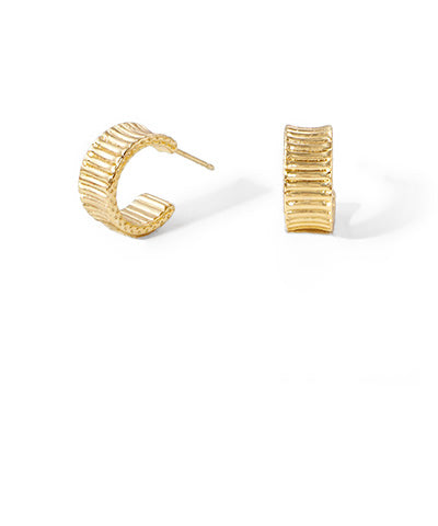 Textured Brass Hoops