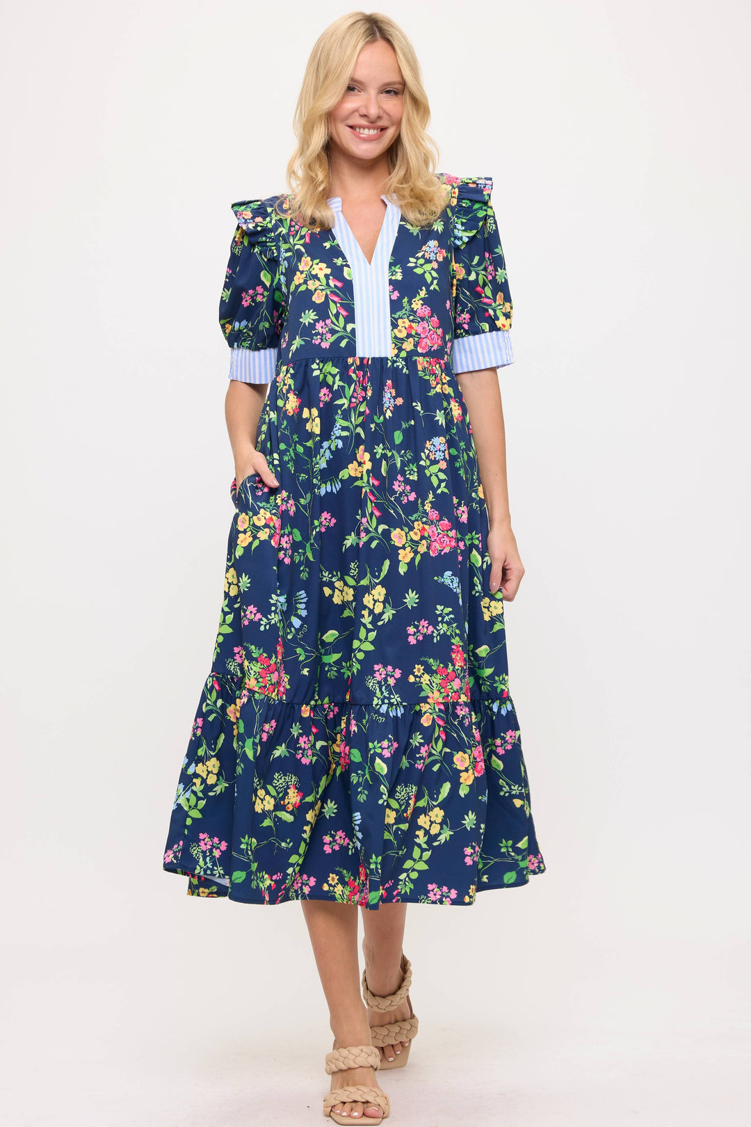 Florence Floral Midi Dress