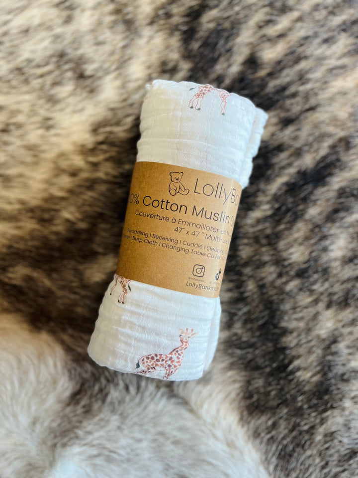 Giraffe Baby Swaddle Blanket