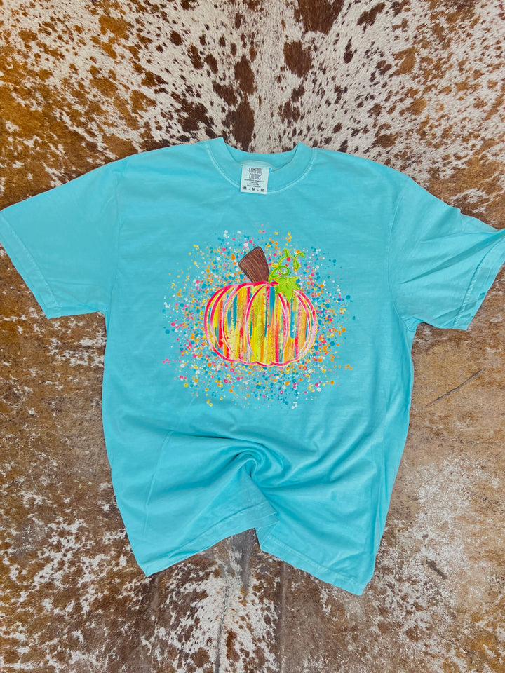 Watercolor Pumpkin Splatter Tee