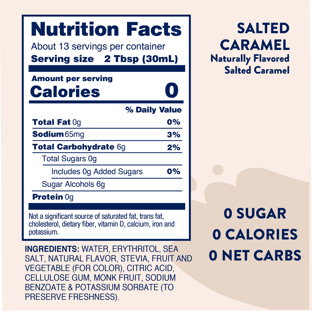 Naturally Sweetened Salted Caramel Syrup - 375ml