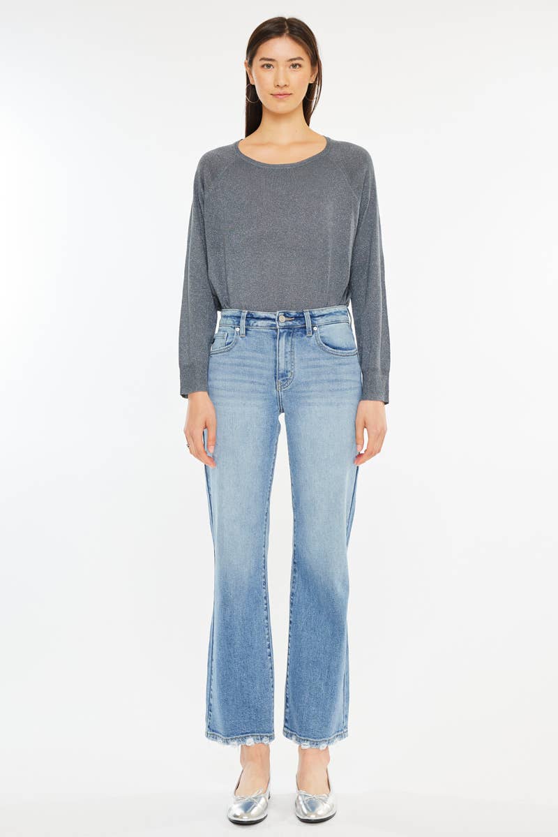 KILEY KANCAN HIGH RISE SLIM WIDE LEG JEANS