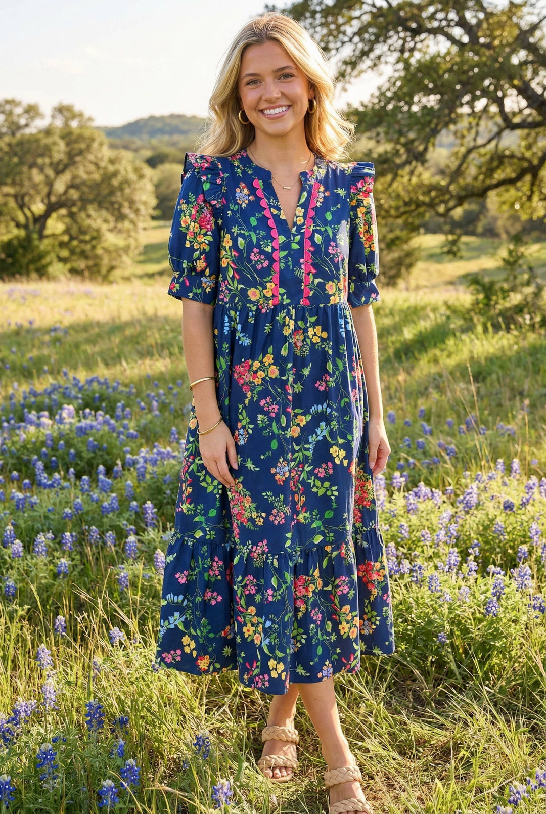 Daisy Floral Midi Dress