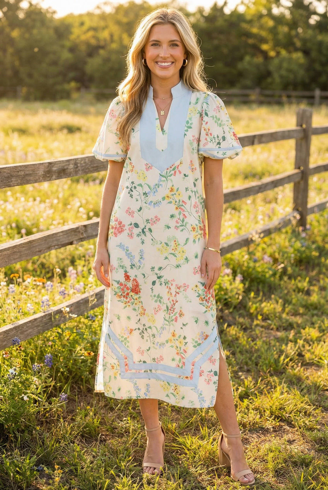 heidi maxi dress Scalloped Floral Maxi Dress Medium