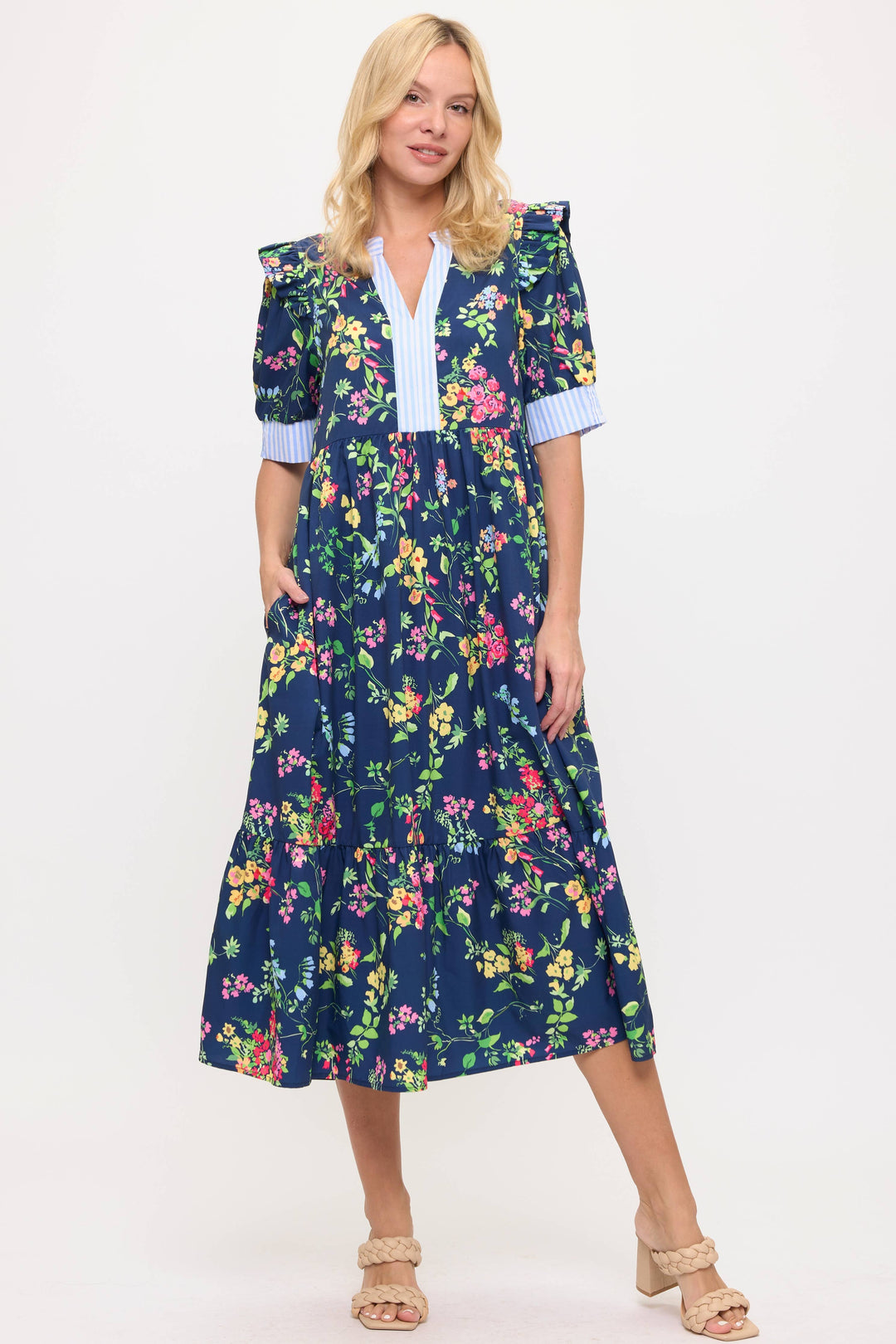 Florence Floral Midi Dress