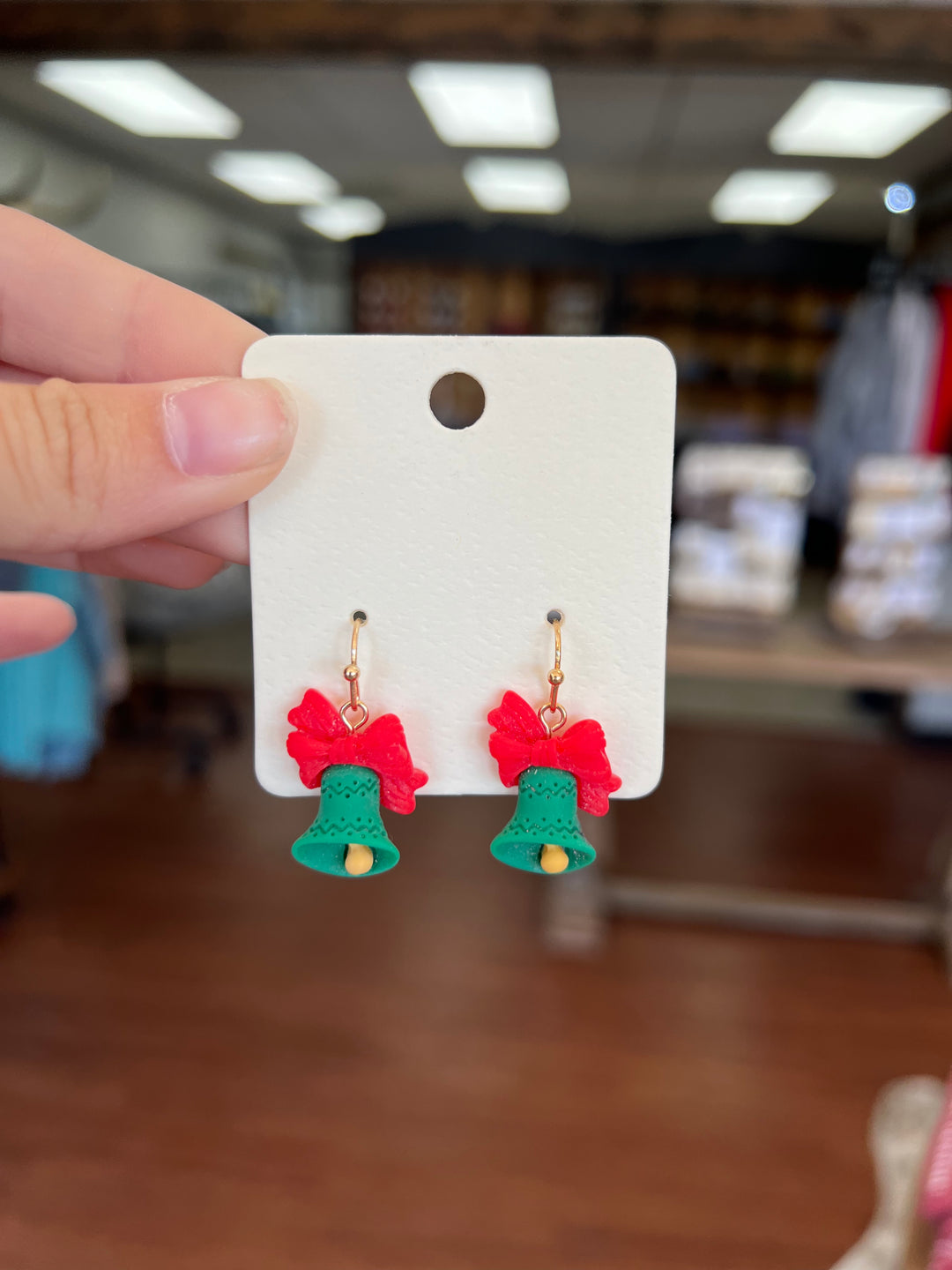 Jingle Bell Clay Christmas Theme Earrings