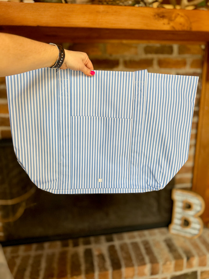 TRVL JUMBO TOTE - X-Large Tote PIMLICO STRIPE CHAMBRAY
