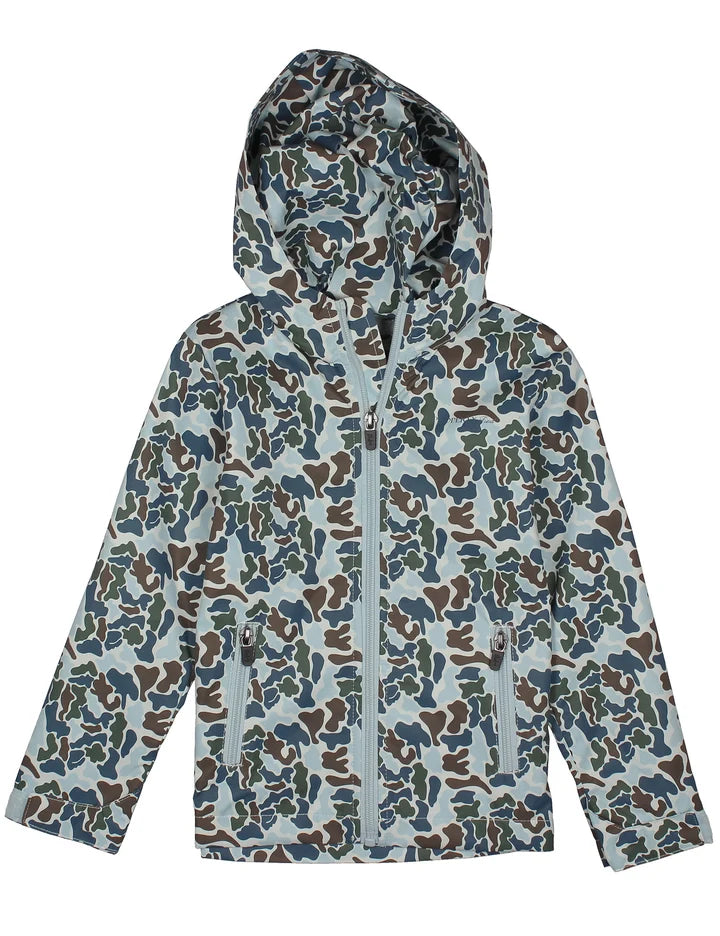 Properly Tied Boys Canopy Rain Jacket Terra Camo