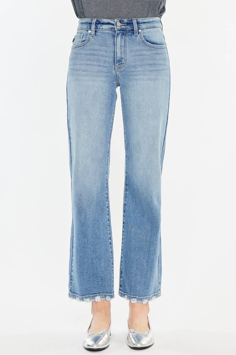 KILEY KANCAN HIGH RISE SLIM WIDE LEG JEANS