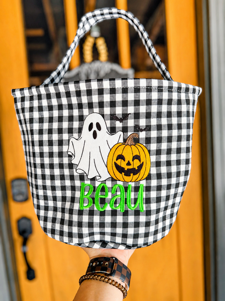 Embroidered Trick or Treat Basket