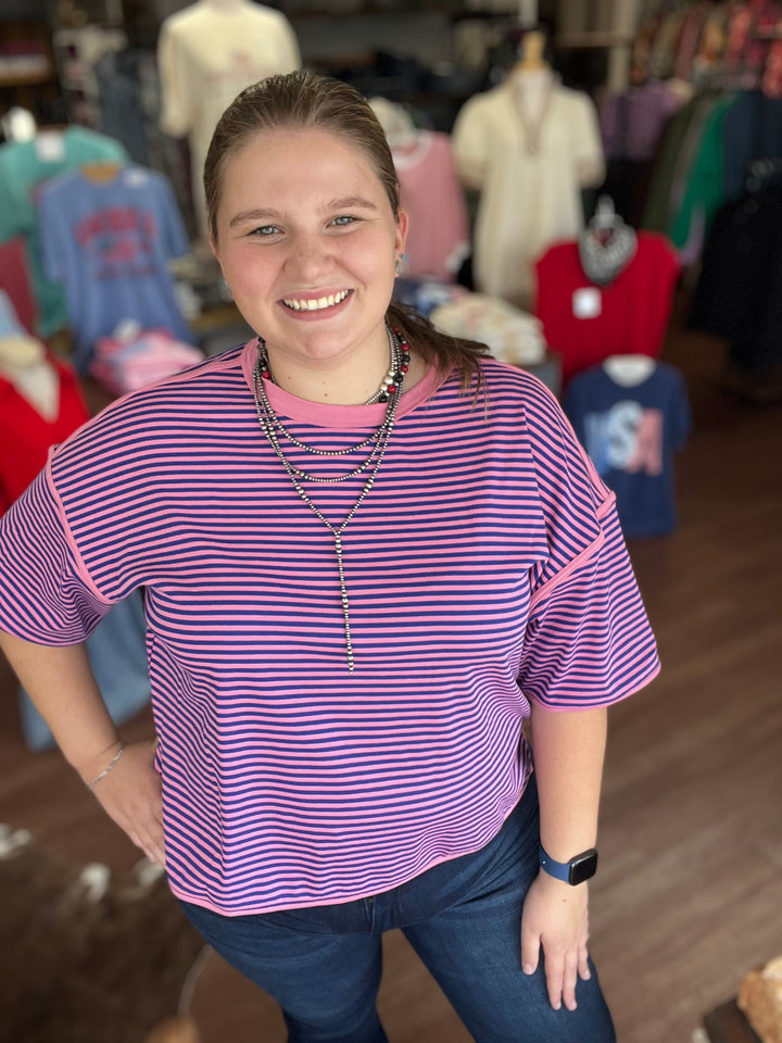 Striped Oversized Knit Top