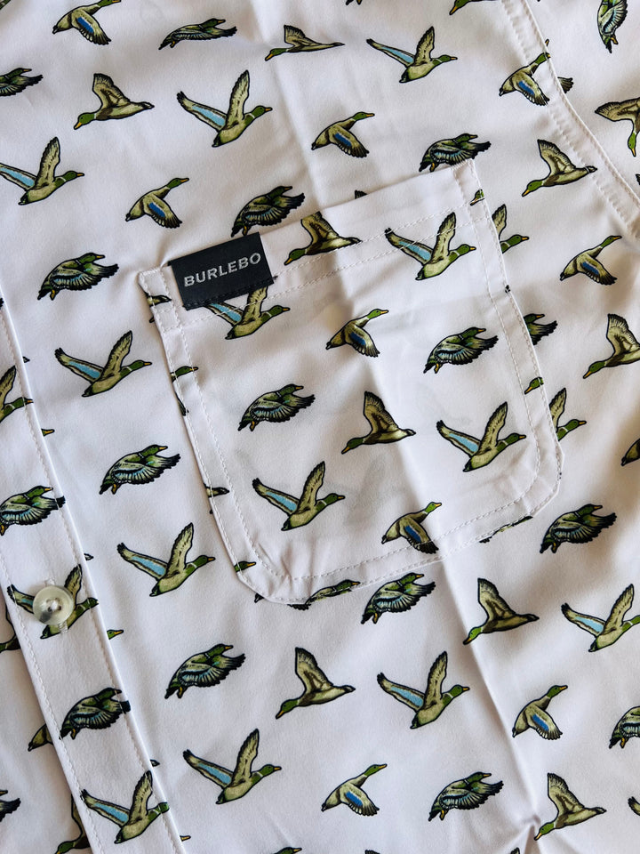 Burlebo Performance Button Up - Flying Mallard