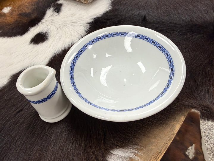 Vintage Buffalo China Creamer and Bowl
