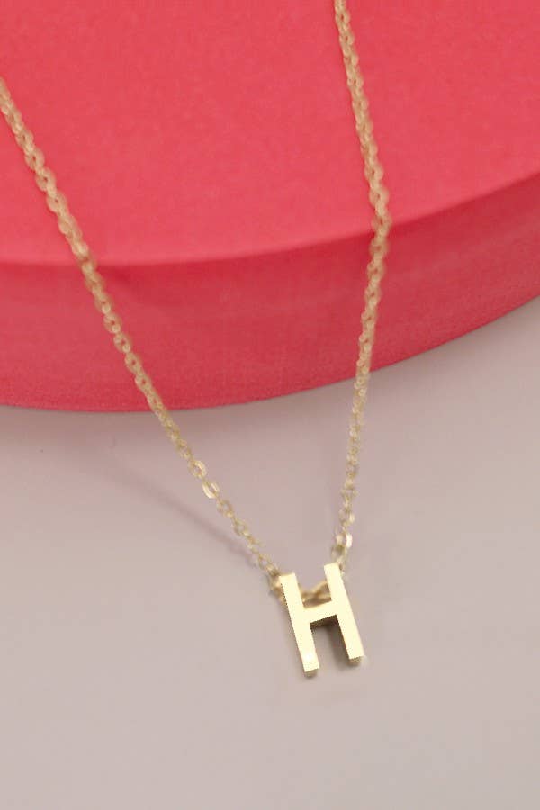 18K STAINLESS STEEL TARNISH FREE INITIAL NECKLACE | 80N753