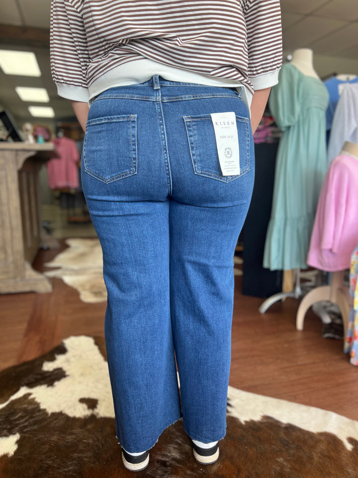 Riggs Risen High Rise Crop Wide Leg Jeans