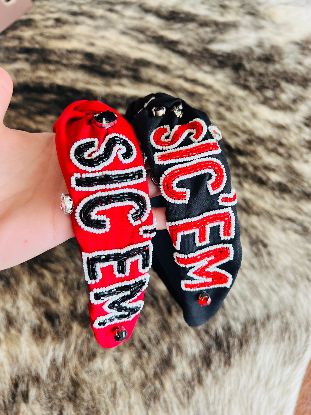 Sic ‘Em Beaded Headband