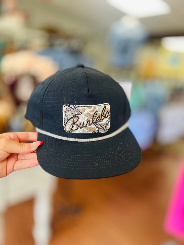 Burlebo Hat - Camo Patch Black