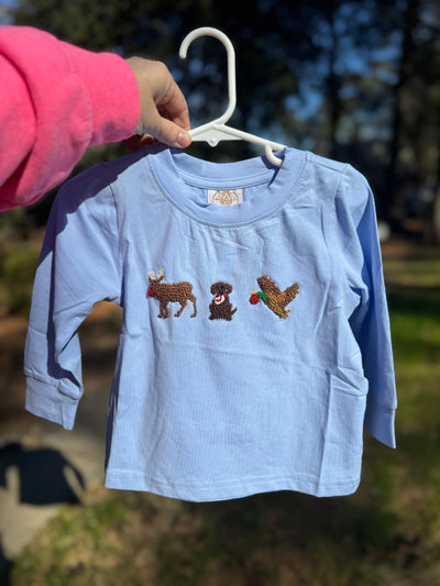 Kids Hunting For Love French Knot Shirt