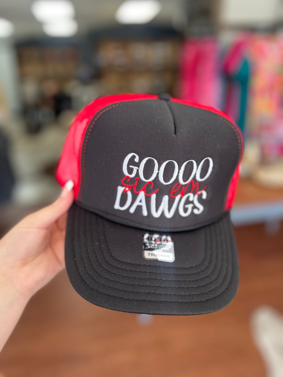 Go Dawgs Embroidered Trucker Hat