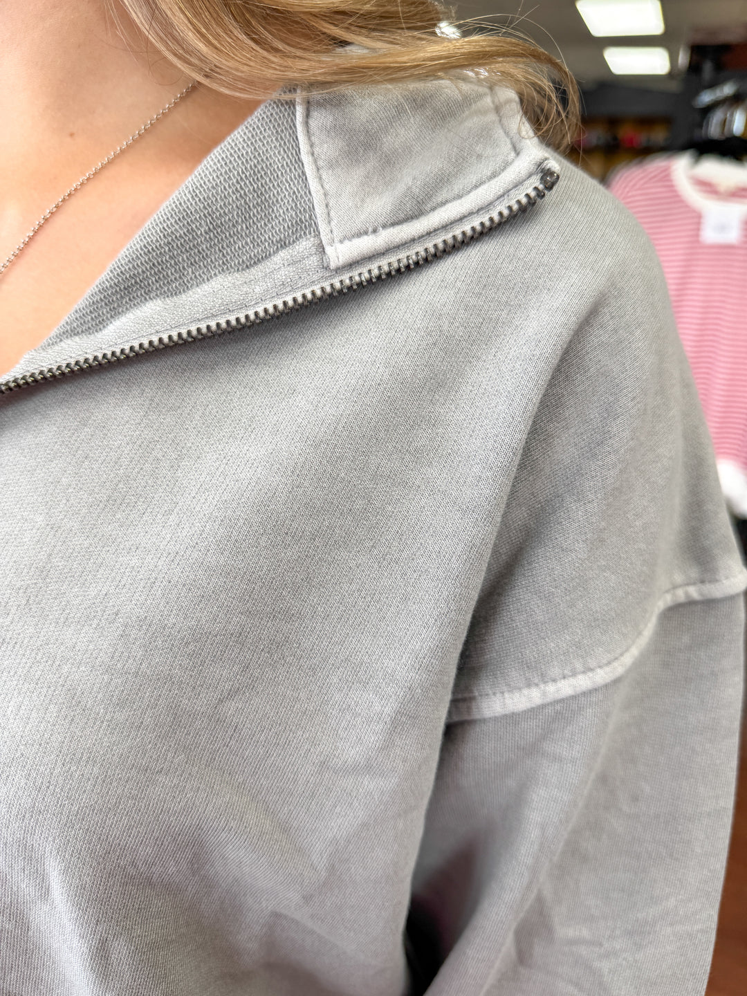 French Terry Half Zip Pullover