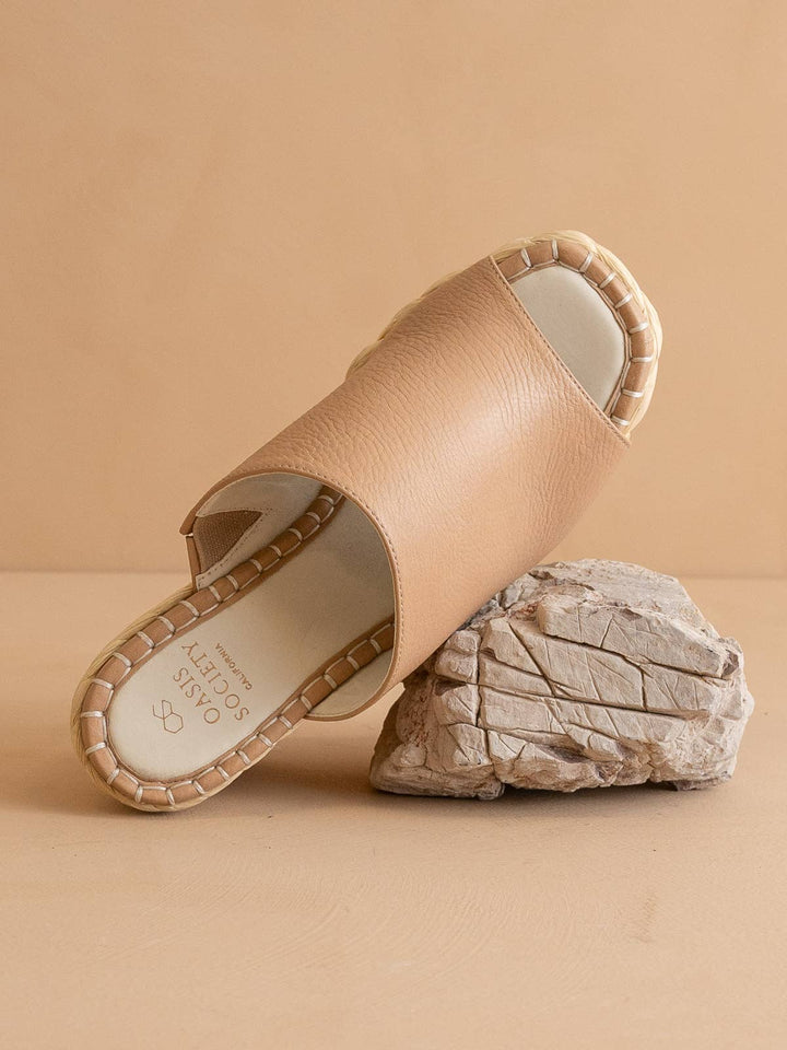 The Raina Apricot | Espdarille Slip On Wedge