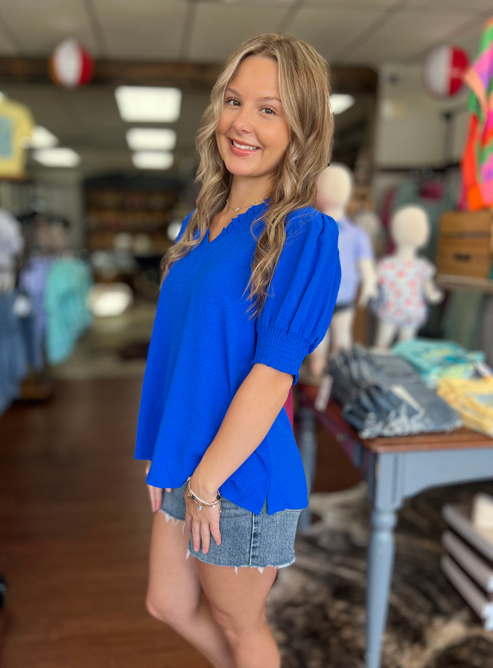 Lettie Top in Royal Blue