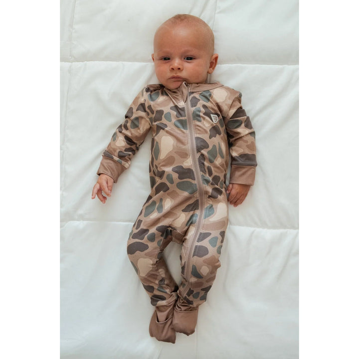 Burlebo Baby Zip Up Pajamas - Pintail Camo