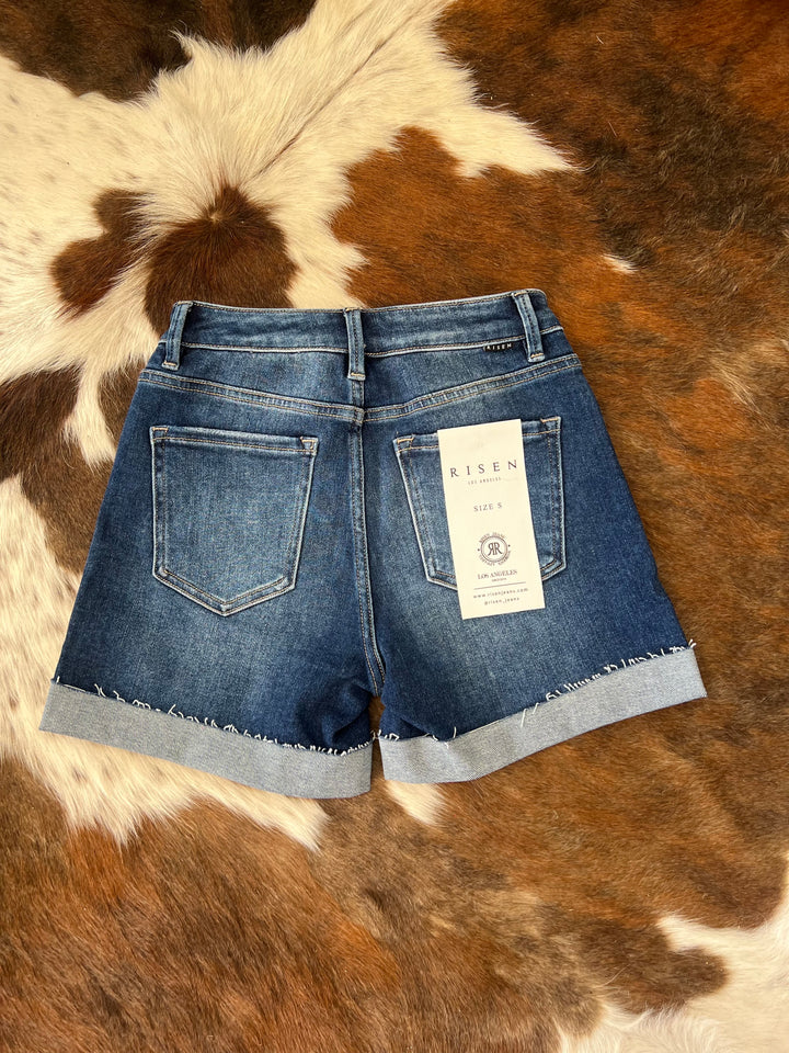 Daisy Risen High Rise Cuff Shorts