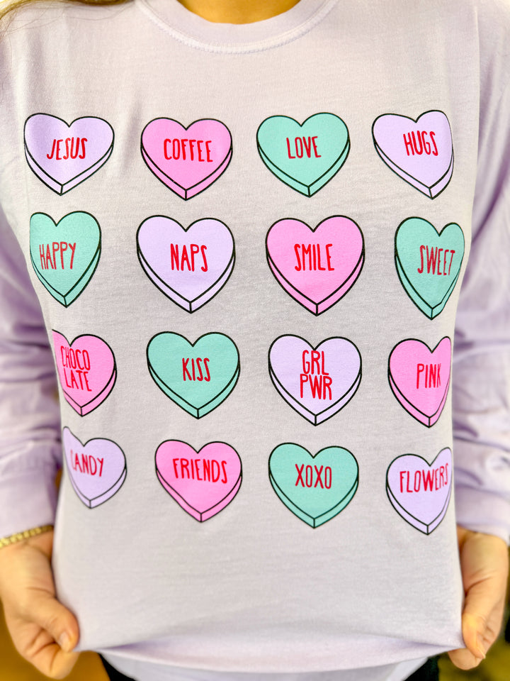 Convo Heart LS Comfort Color Tee