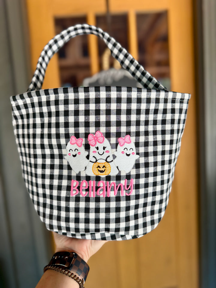 Embroidered Trick or Treat Basket