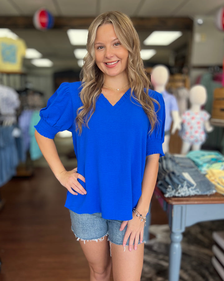 Lettie Top in Royal Blue