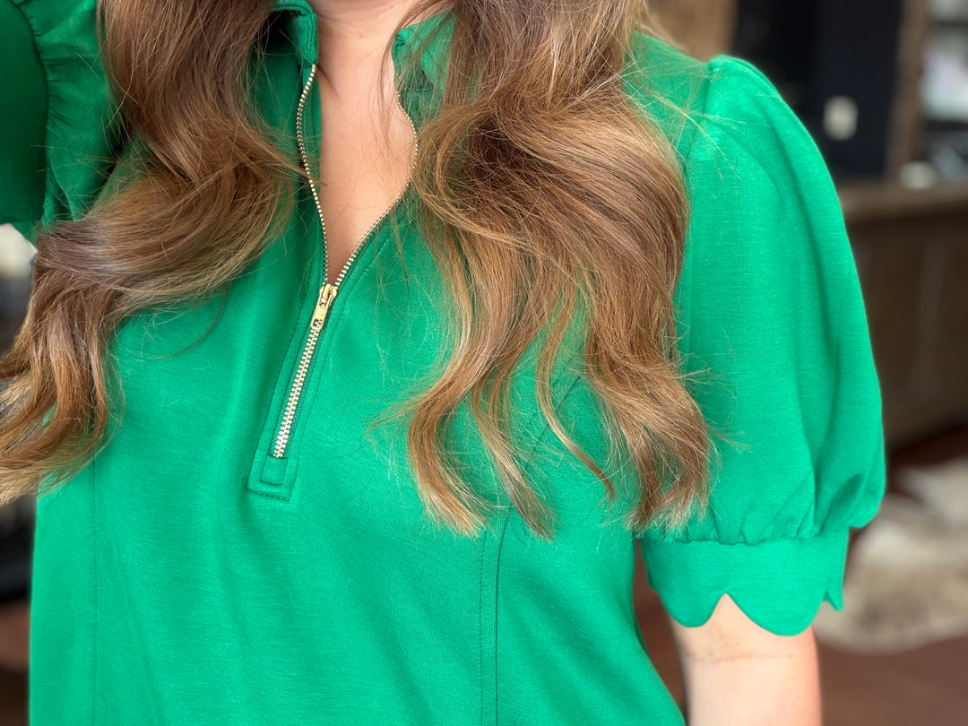 Magnolia Green Scuba Dress