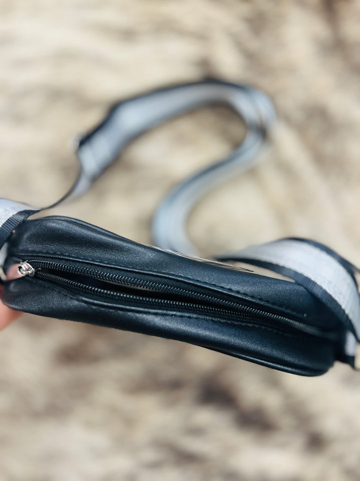 Rectangle clear crossbody with black strap