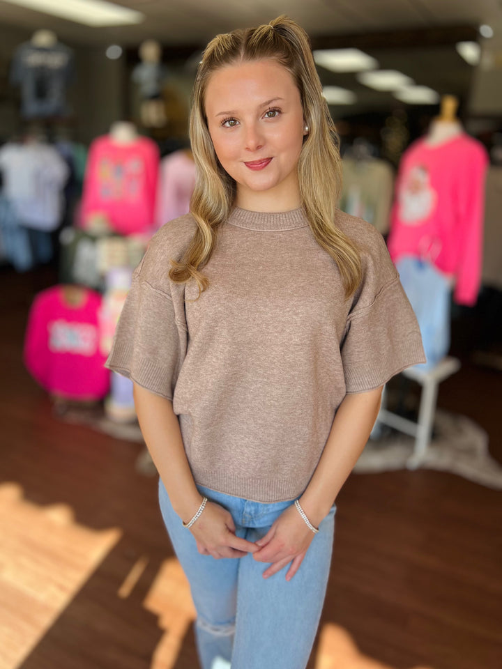 Ruthie Short Sleeve Sweater Top