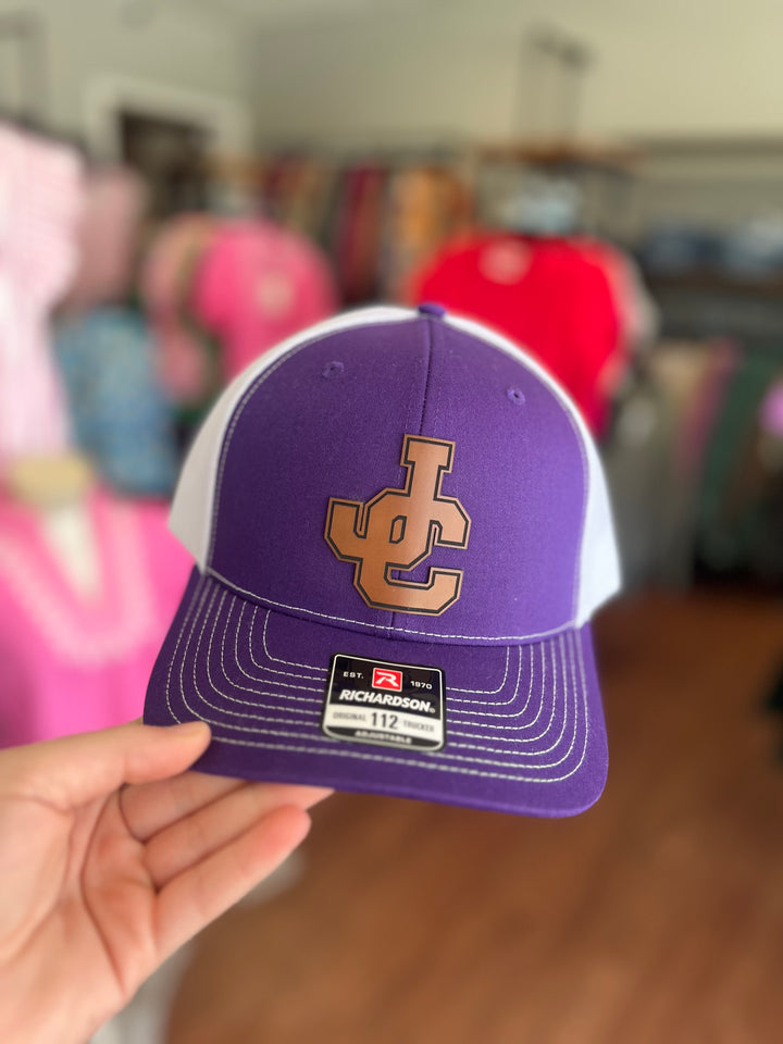 JC Brown Leather Patch Hat (Richardson 112)