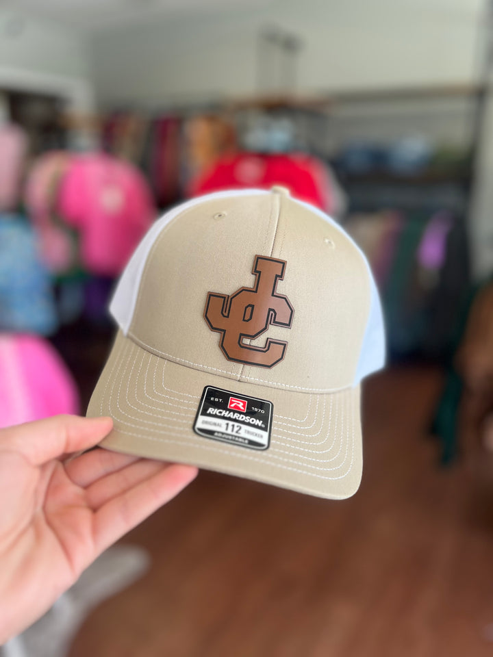 JC Brown Leather Patch Hat (Richardson 112)