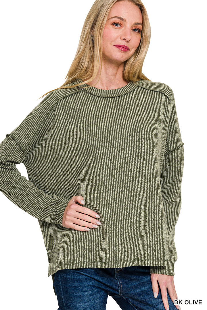 Carrie Ribbed Long Sleeve Top