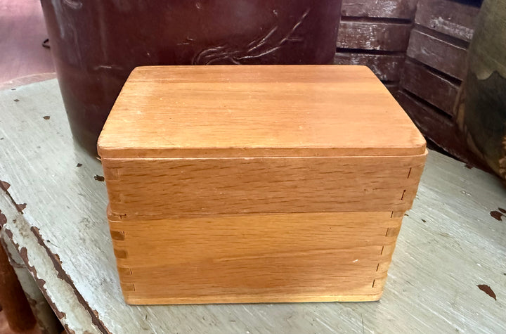 Vintage Wood Recipe Box