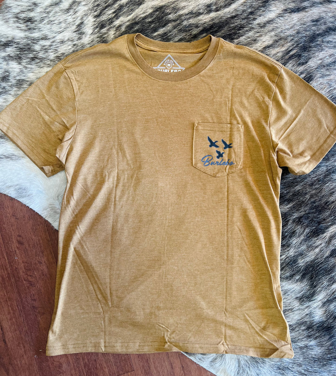 Burlebo Adult SS Tee - Duck Dog - Light Brown