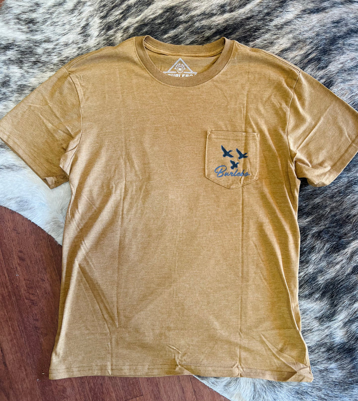Burlebo Adult SS Tee - Duck Dog - Light Brown