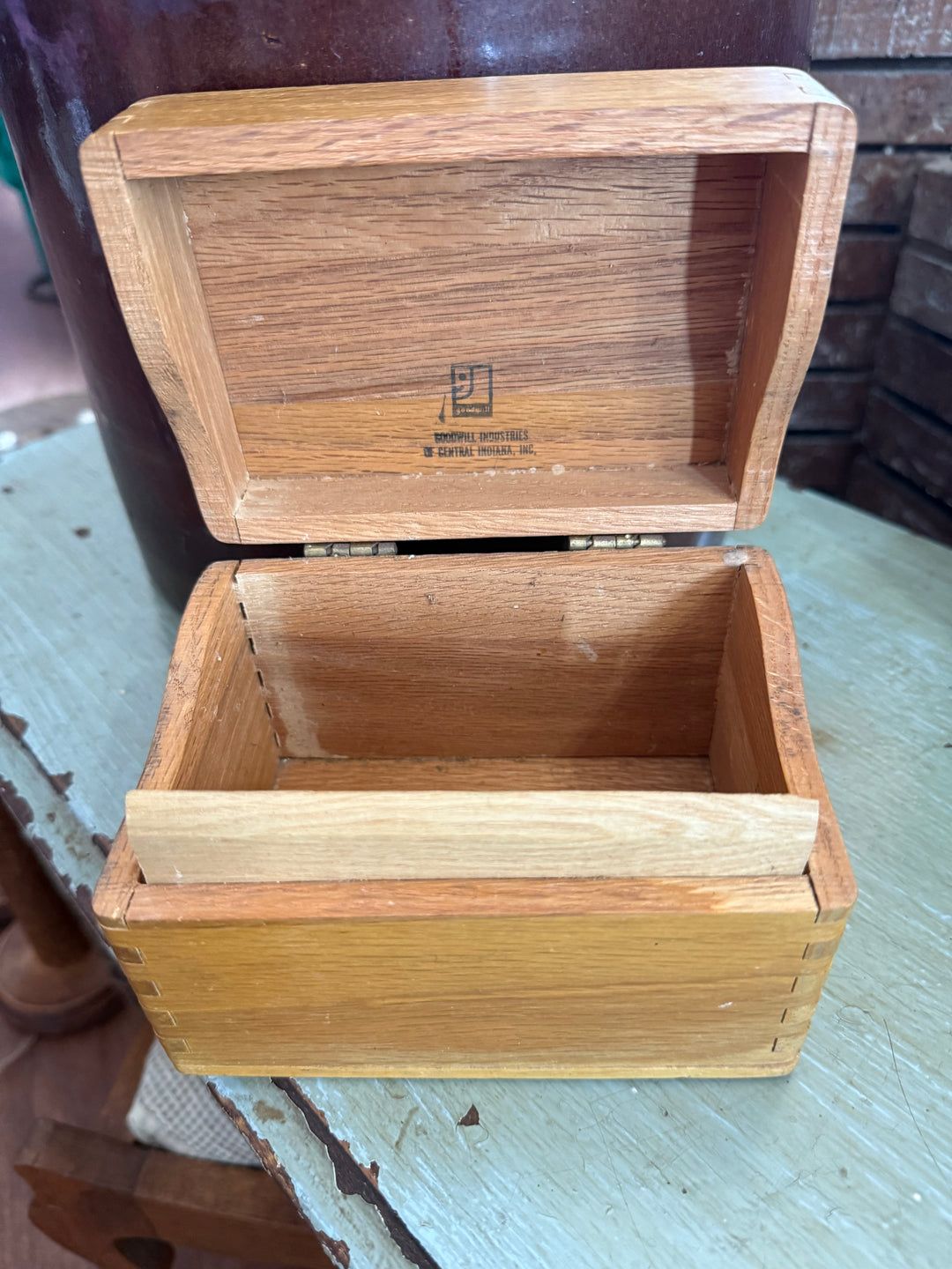 Vintage Wood Recipe Box