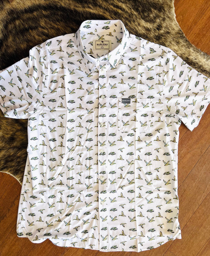 Burlebo Performance Button Up - Flying Mallard